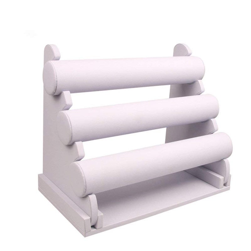 ChezMax Triple Tier Jewery Display Removable Bracelet Holder Jewelry Stand Necklace Stand Jewelry Towers and Watch Holder for Home Organization - Image 2